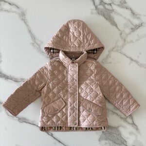 Burberry Pink Quilted Kids Jacket